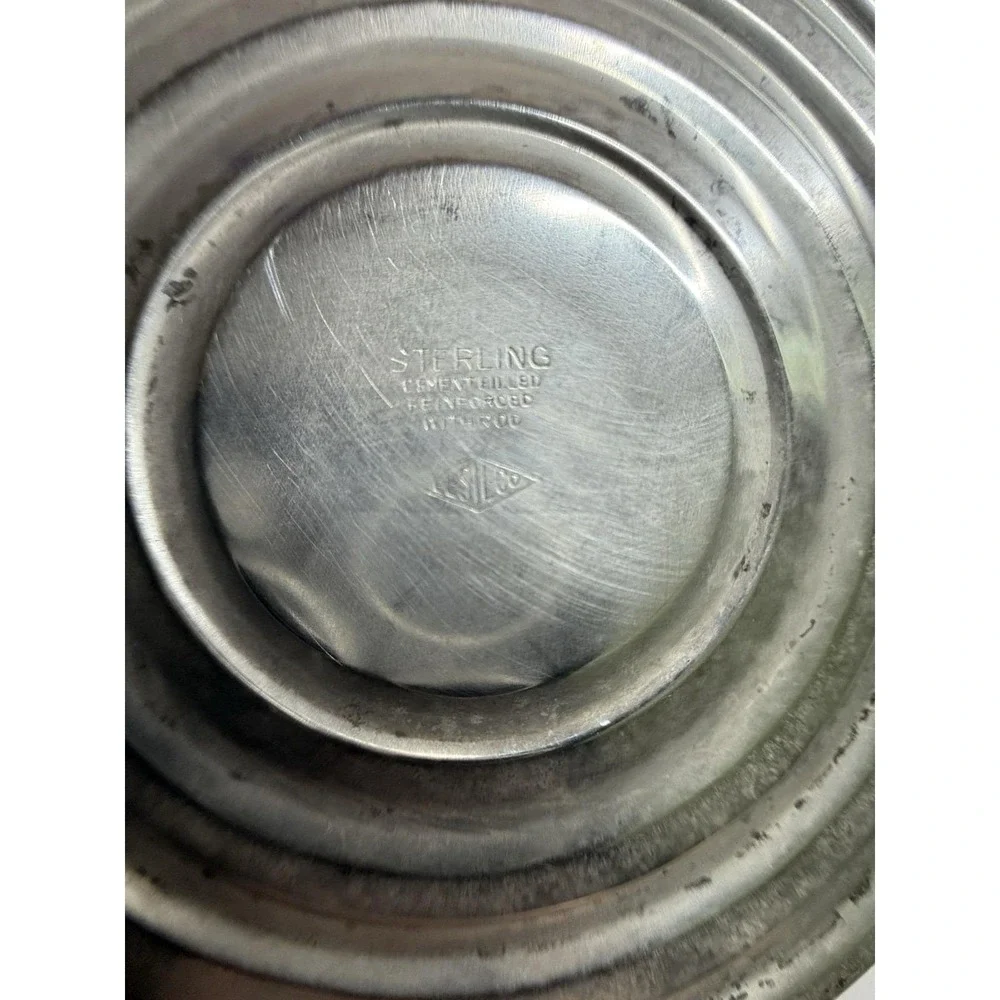Vintage sterling silver Set Evans table lighter and ashtray
